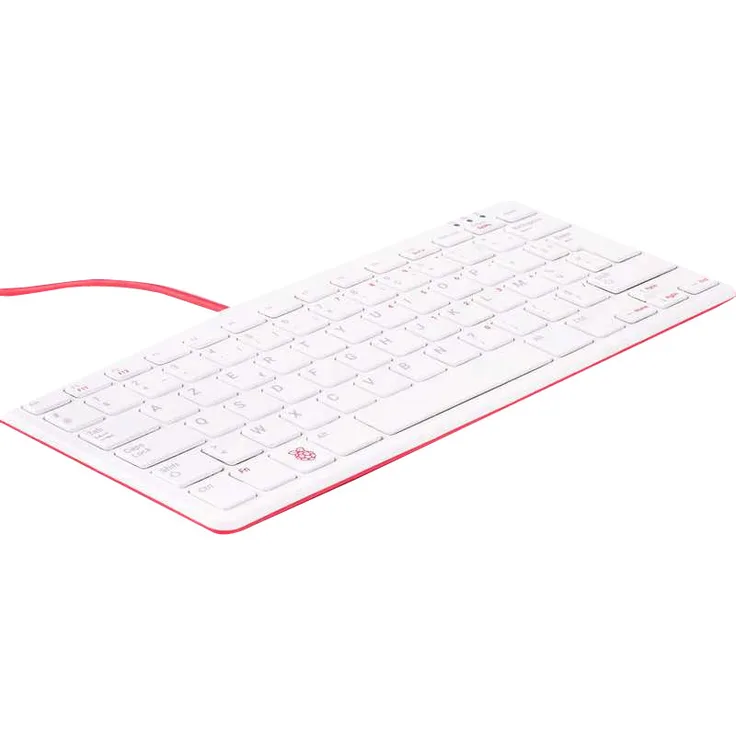 Raspberry Pi - Tastatur - USB - Deutsch QWERTZ - weiß, Rot - für Raspberry Pi 2 Model B, 3 Model A+, 3 Model B, 3 Model B+, 4 Model B (RB-Tasta01W)