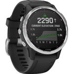 Garmin fenix 6S Smartwatch GPS, Unisex, 42mm, Edelstahlgehäuse, Silber/Schwarz (010-02409-00)