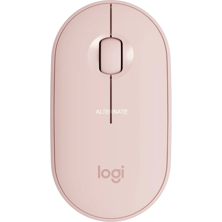 Logitech M350 Pebble Kabellose Maus, Bluetooth und 2.4 GHz Verbindung via Nano USB-Empfänger, 18-Monate Akkulaufzeit, 3 Tasten, Leises Klicken und Scrollen, PC-Mac-iPadOS - rosa – Bild 1