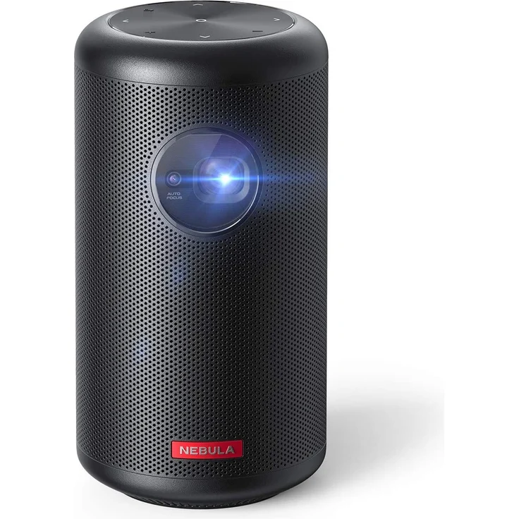 Anker Nebula Capsule Max Mini-Beamer, DLP, WXGA (1280 x 720), Kontrast 400:1, 200 ANSI-Lumen, Bildverhältnis 16:9, Bluetooth, WLAN, schwarz – Bild 1