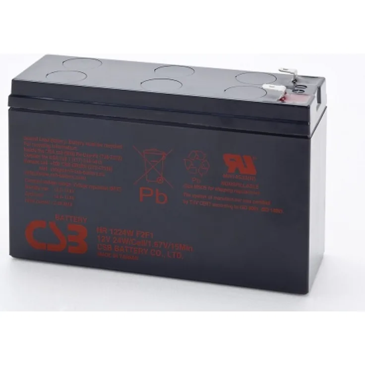 CSB-HR1224WF2F1 12 Volt AGM Bleiakku 2Ah - 24Wh, 151x51x98,3mm +Pol 6,3 - -Pol 4