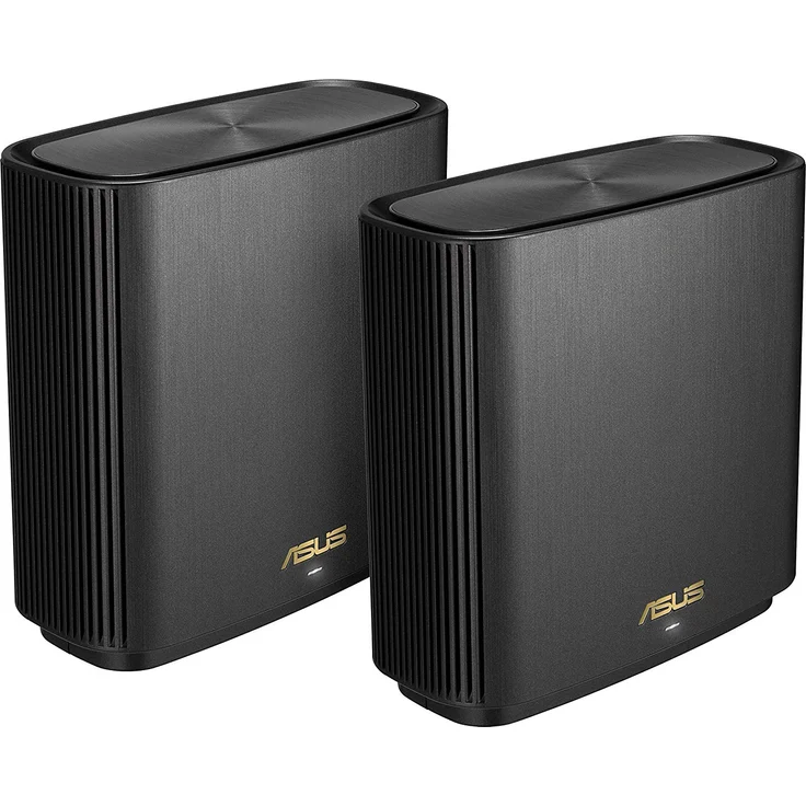 ASUS Ai Mesh AX-WLAN System ZenWiFi XT8 (2in1 Mesh Zugangspunkte-Set, AX6600 WiFi 6 Mesh-Backbone und Client-Verbindung, 3x Gigabit LAN, 2.5G WAN, App Steuerung, Roaming, AiProtection) schwarz – Bild 1