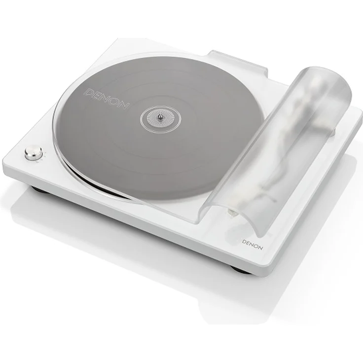 Denon DP400BKEM Plattenspieler (Riemenantrieb, Tonarmlift, eingebauter Vorverstärker, S-Tonarm) Weiß – Bild 7