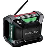 Metabo R12-18 BT - ohne Akku, ohne Ladegerät Baustellenradio mit Bluetooth, LCD-Display, geeignet für Outdoor, spritzwassergeschützt, grün, schwarz