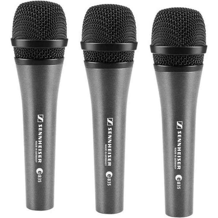 Sennheiser E 835 3-er Set inkl. Klammern schwarz