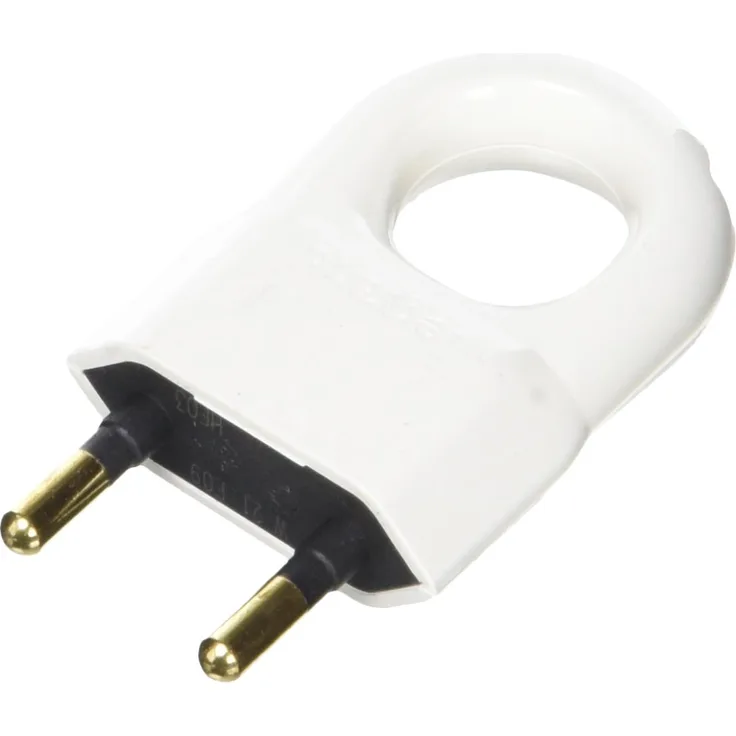 Legrand Plug keine Erde 6 A mit Ring, weiß