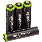 AmazonBasics AAA-Batterien, wiederaufladbar, vorgeladen, 4 Stück (Aussehen kann variieren)