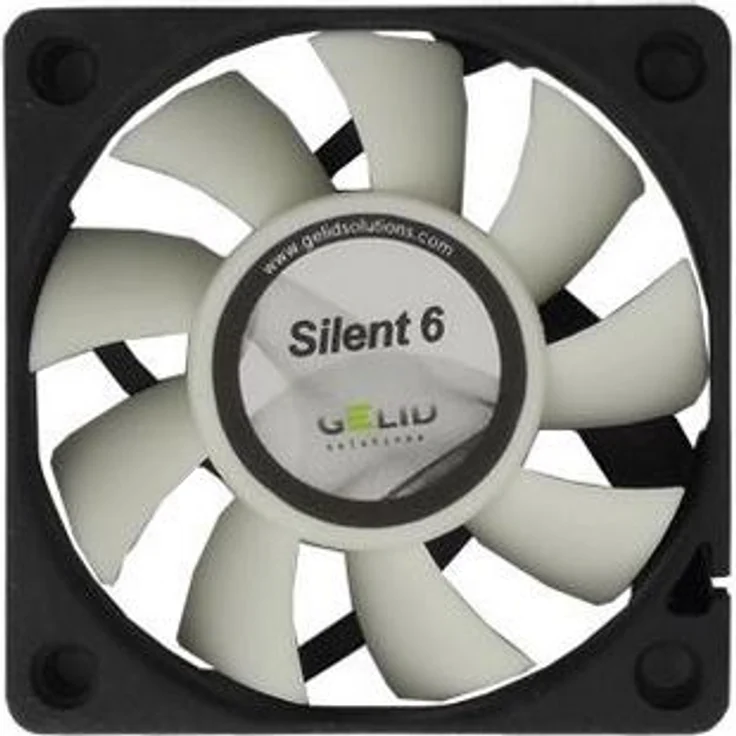 GELID Solutions Silent 6 - 3-Pin Lüfter von 60mm für Standard case. Leiser Betrieb. Optimierte Lüfterblätter. Hoher Luftstrom. Hoher statischer Druck – Bild 1