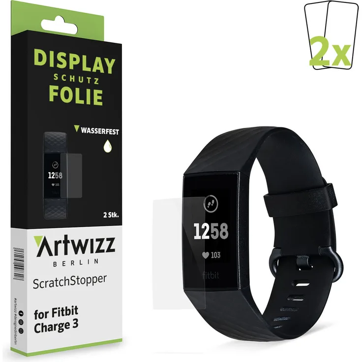Artwizz ScratchStopper Schutzfolie für Fitbit Charge 3 (2er Pack)