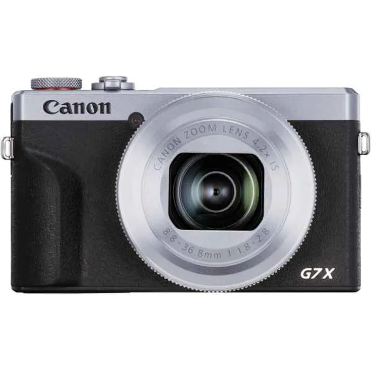 Canon PowerShot G7 X Mark III Digitalkamera (20,1 MP, 4,2-fach optischer Zoom, 7,5cm (3 Zoll) LCD-Touchscreen, klappbar, DIGIC 8, 4K, Full-HD, WLAN, Bluetooth, Blendenautomatik, Zeitautomatik) silber