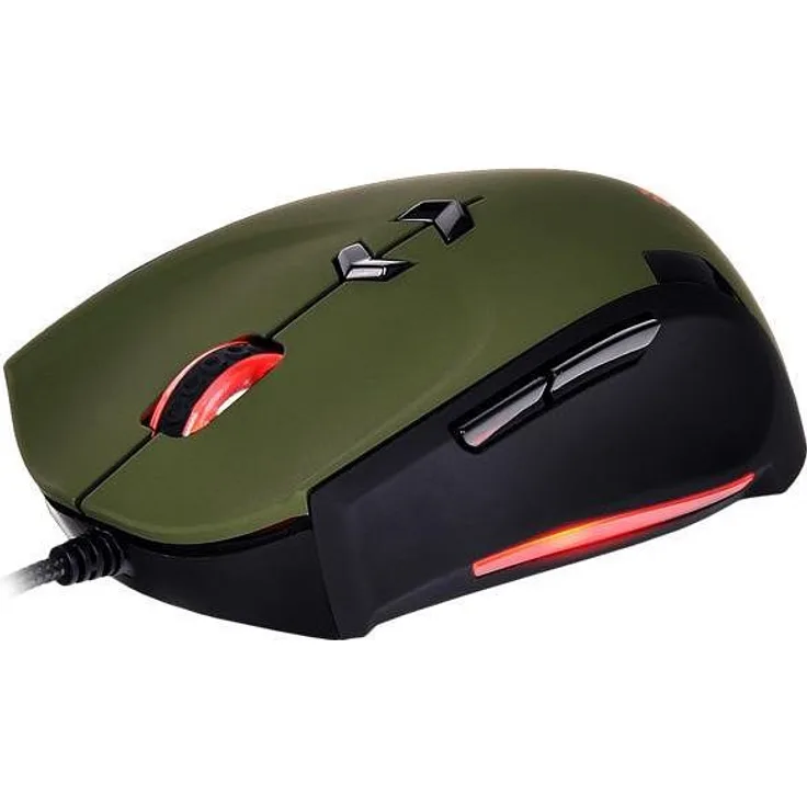 Thermaltake MO-TRN006DTK Theron Military Gaming Maus (5600dpi, 40 Markos) grün
