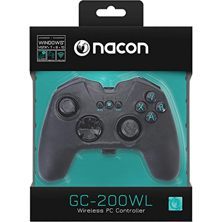 Nacon GC-200WL Wireless PC Controller Schwarz (NA359060) (PC)