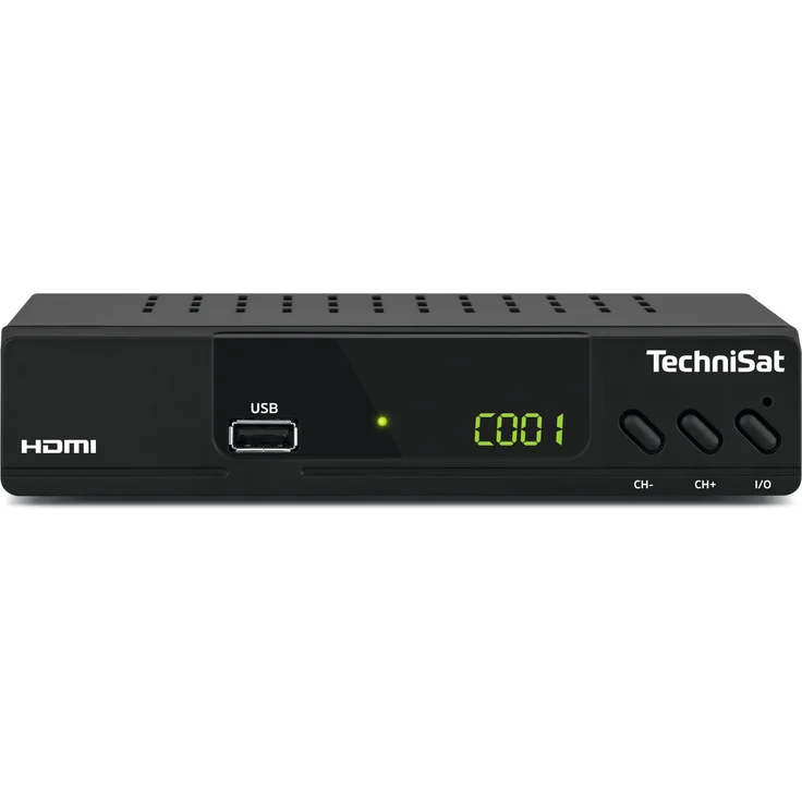 TechniSat HD-C 232, HD-Receiver für digitales Kabelfernsehen HDTV, DVB-C, HDMI, SCART, USB 2,0, RF in, RF out, EPG, Fernbedienung schwarz – Bild 1