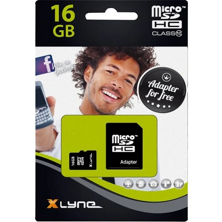 XLYNE micro-SDHC-Speicherkarte mit Adapter16 GBClass 10microSD-Karte, Flash MemoryIdeal für Fotos-Videos-Audio-Smartphones