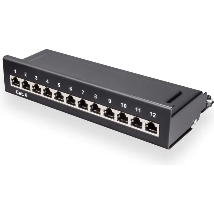 Patchpanel 12 Port CAT.6 - SCHWARZ (Art.N.: 75072)