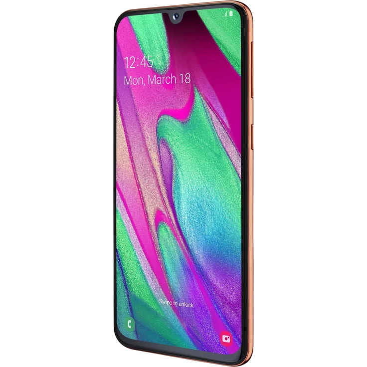 Samsung Galaxy A40 Smartphone 14,92cm (5,9 Zoll) Super AMOLED-Display, 64GB interner Speicher, 4GB RAM, Dual-SIM, Android, Coral – Bild 4