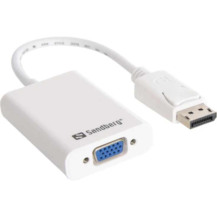 Sandberg 509-04 Adapter DisplayPort auf VGA und Audio weiß