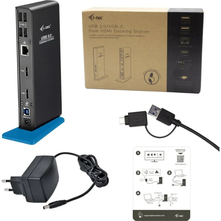 i-tec USB Dual HDMI Docking Station, USB-B 3.0 [Buchse] (U3DUALHDMIDOCK) – Bild 3