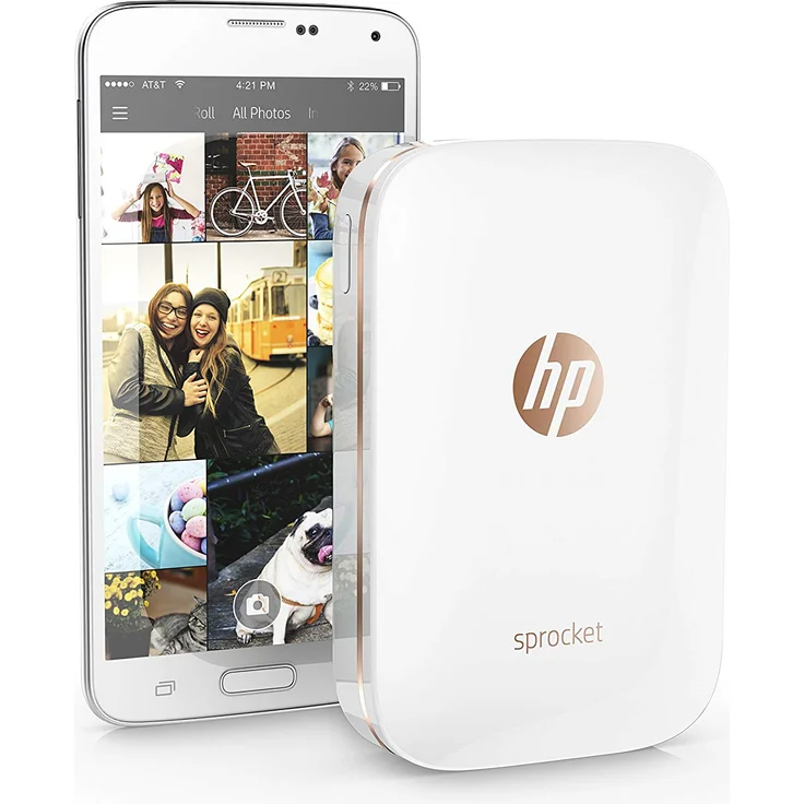 HP Sprocket Mobiler Fotodrucker (Drucken ohne Tinte, Bluetooth, 5 x 7,6 cm Ausdrucke) weiß – Bild 9