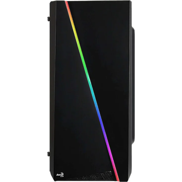 Aerocool CYLONMINI, MicroATX PC Box, RGB 13, Fenster, 8 cm Lüfter, Schwarz – Bild 2