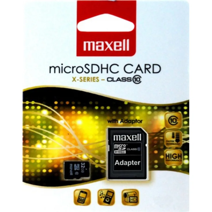 Maxell max854718 Micro SDHC 32GB, Klasse 10 mit Adapter