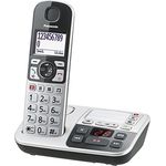 Panasonic KX-TGE520GS Seniorentelefon mit Anrufbeantworter, Notruftaste, Großtastentelefon, schnurlos, schwarz-silber