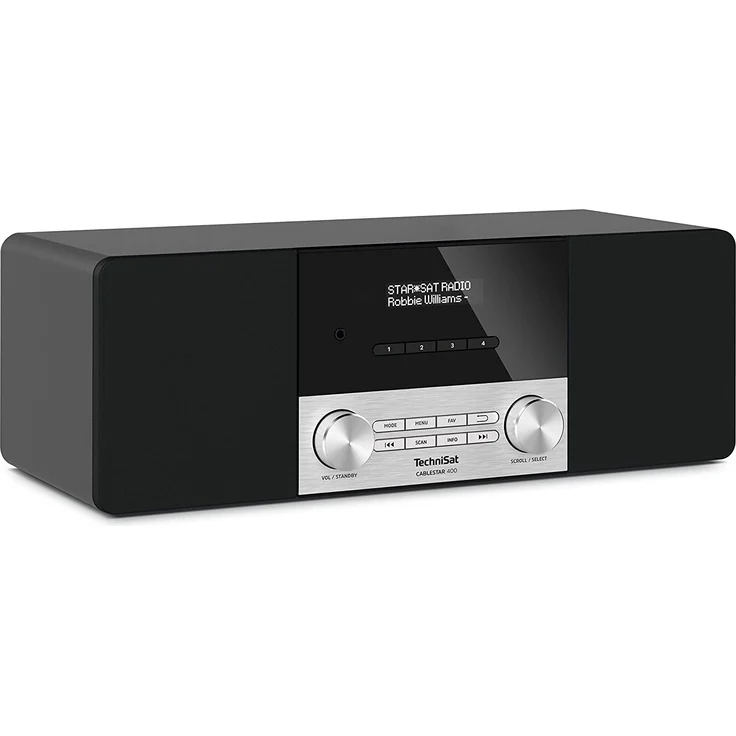 TechniSat CABLESTAR 400 inkl. Fernbedienung Digitalradio mit Wecker, OLED-Display, schwarz – Bild 1
