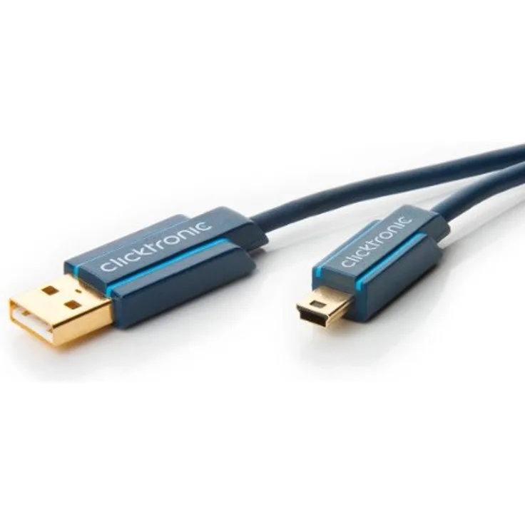 ClickTronic 1.8m USB 2.0 A-mini B m/m 1.8m USB A Mini-USB B Blau USB Kabel (70127)