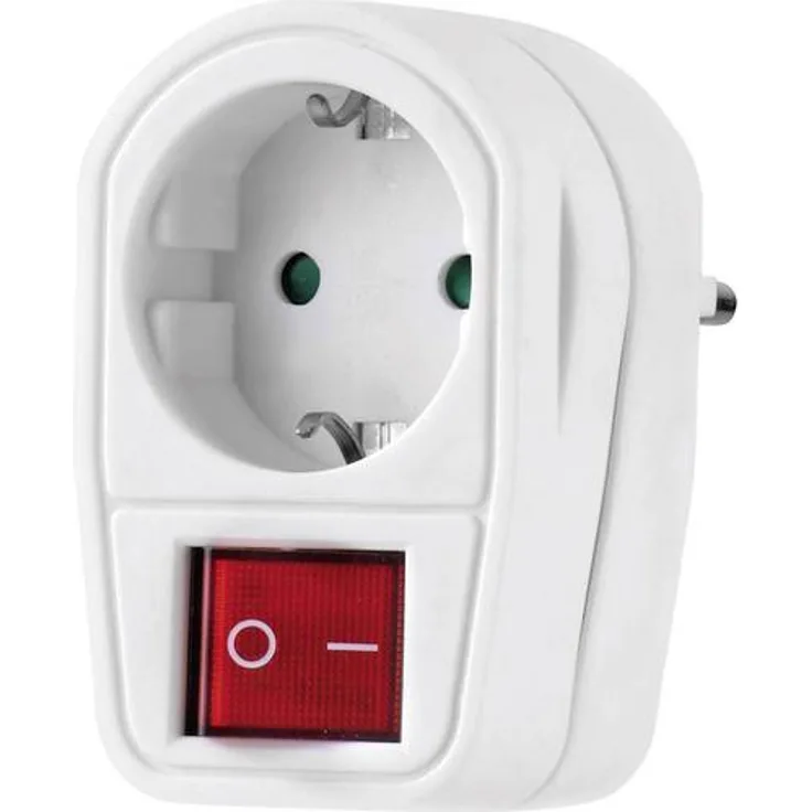 Renkforce 1173536 Schaltbare Zwischensteckdose 2polig Weiß