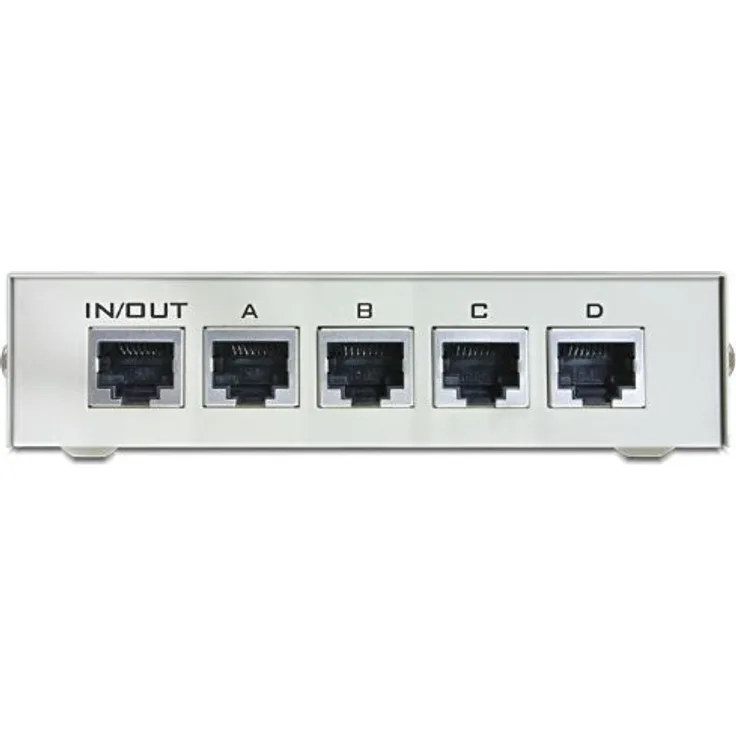 DeLock Umschalter RJ45 10-100 Mbps 4 Port manuell Bidirektional