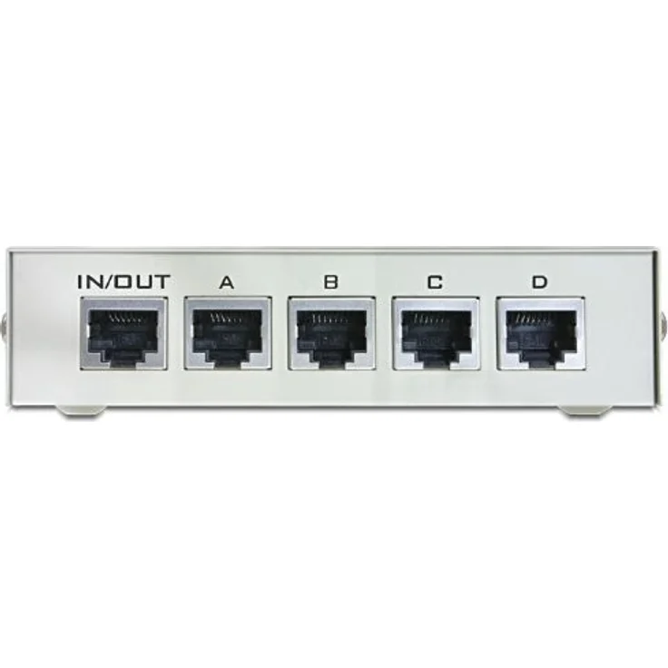 DeLock Umschalter RJ45 10-100 Mbps 4 Port manuell Bidirektional – Bild 1