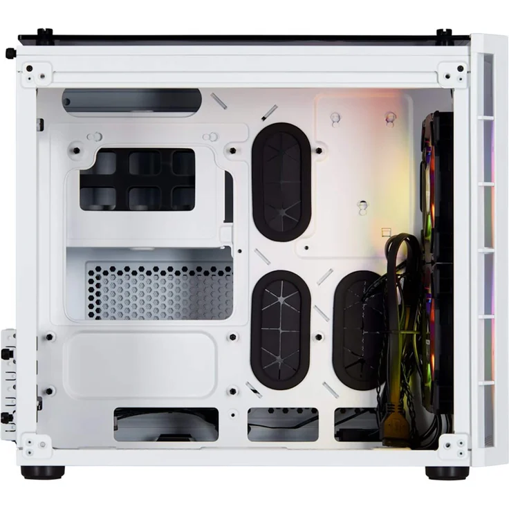 Corsair Crystal 280X RGB PC-Gehäuse (Micro ATX mit gehärtetem Glas), RGB LED, Weiß – Bild 5
