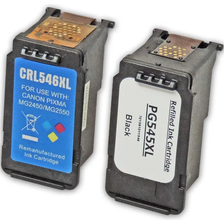 Wiederbefüllt 2er Set Canon PG-545XL BK + CL-546XL C Druckerpatronen wiederbefüllt Schwarz + alle Farben von Gigao
