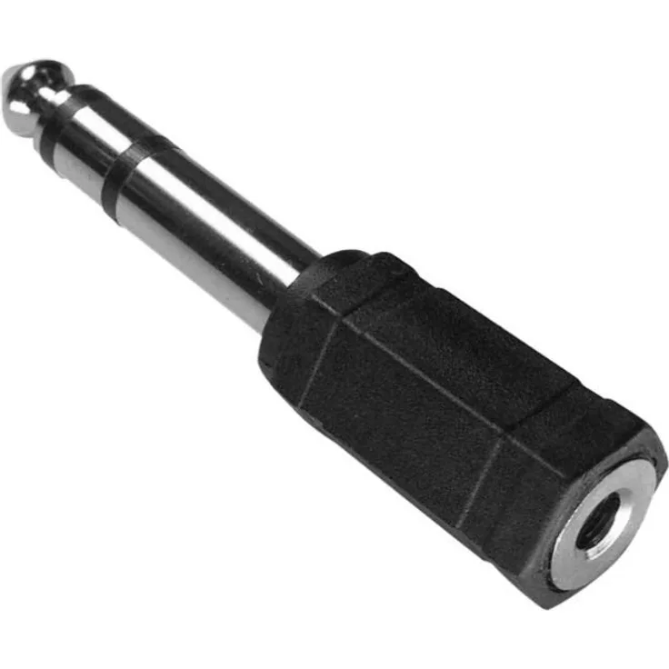 PremiumCord Adapter 6,3 mm Stereostecker auf 3,5 mm Stereobuchse, Stecker auf Buchse