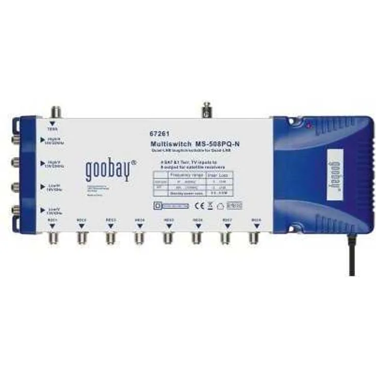 Goobay 67261 SAT Multischalter 5 Eingänge - 8 Ausgänge