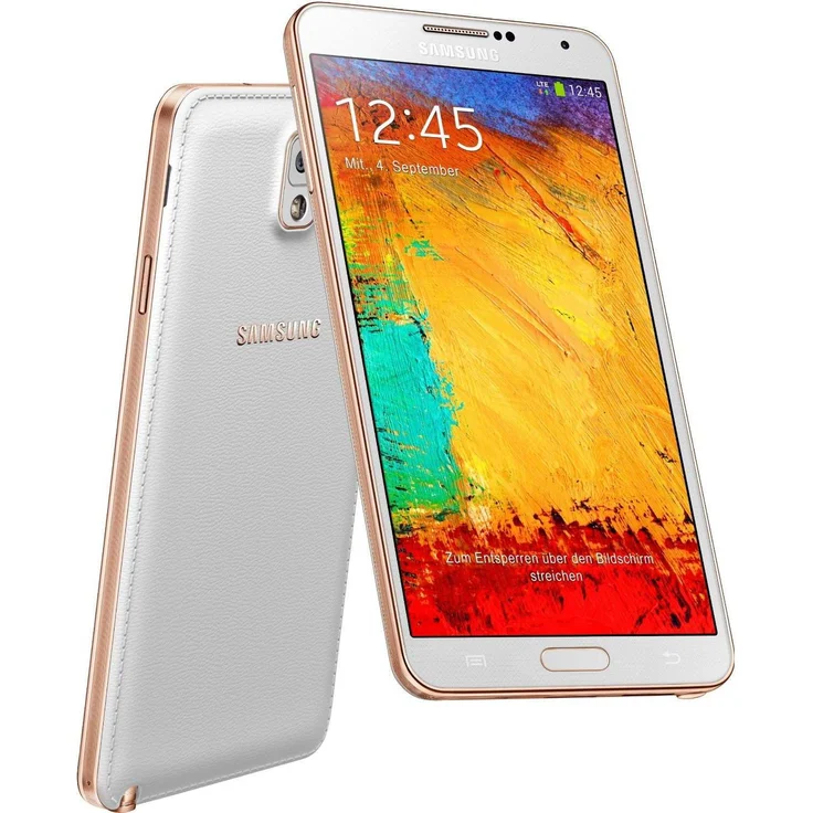 Samsung Galaxy Note 3 Smartphone 14,48cm (5,7 Zoll) Display, 32GB interner Speicher, 3GB RAM, Android, Gold/Weiß – Bild 3