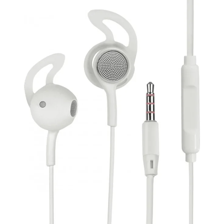 Fontastic L180 In-Ear-Kopfhörer mit langem Kabel und Mikrofon, weiß