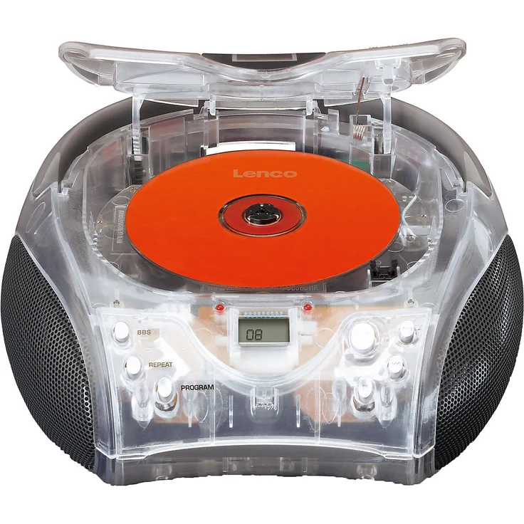 Lenco SCD-24 CD Player, transparent – Bild 1