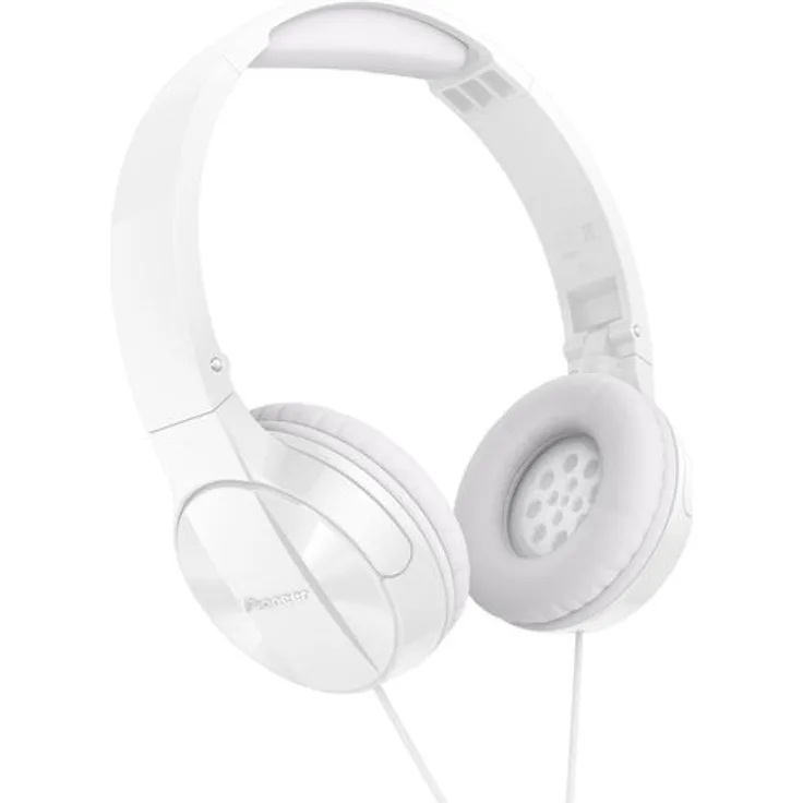Pioneer MJ503 On-Ear Kopfhörer mit Kabel (hohe und ausbalancierte Klangqualität, gepolsterte Kopfbügel, faltbar und einfach zu transportieren, für iPod, iPhone & iPad zertifiziert), weiss