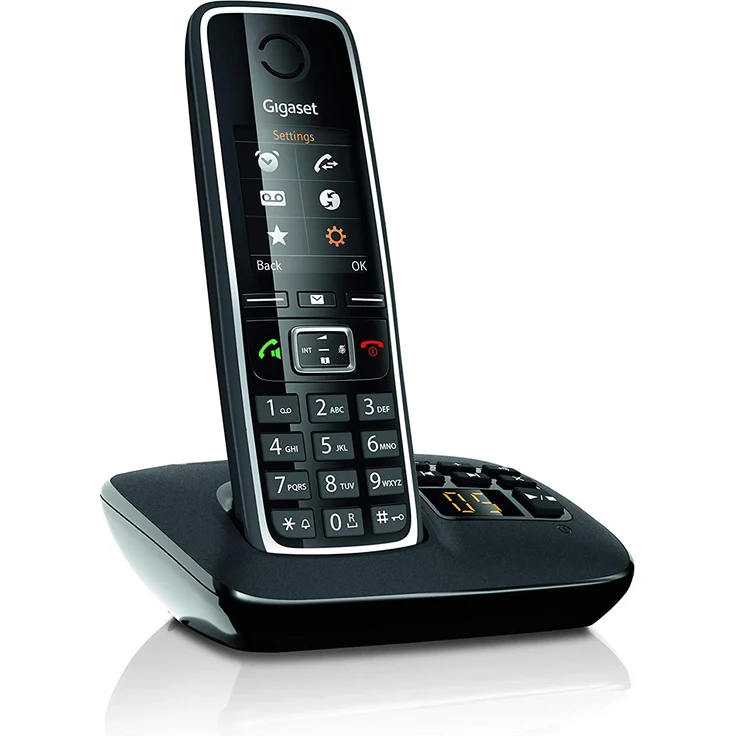 Gigaset C530A Duo Candy-Bar, strahlungsarmes Schnurlostelefon mit Anrufbeantworter, Farbdisplay und Rufnummernanzeige, Analog-Telefon, schwarz – Bild 4