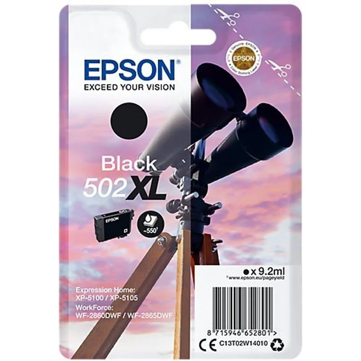 Epson C13T02W14010 Schwarz Original Tintenpatronen 1er Pack – Bild 1