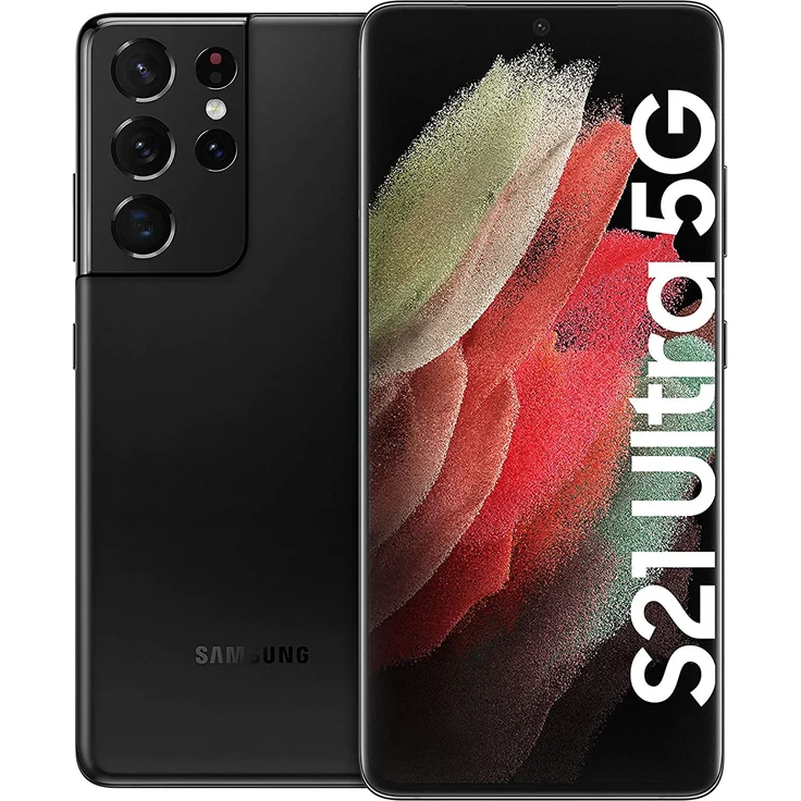 Samsung Galaxy S21 Ultra 5G Smartphone 17,27cm (6,8 Zoll) AMOLED-Display, 256GB interner Speicher, 12GB RAM, Dual-SIM, Phantom Black – Bild 1