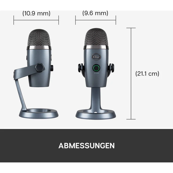 Blue Microphones Yeti Nano USB Mic, Nano Grey, Mikrofon, grau – Bild 11