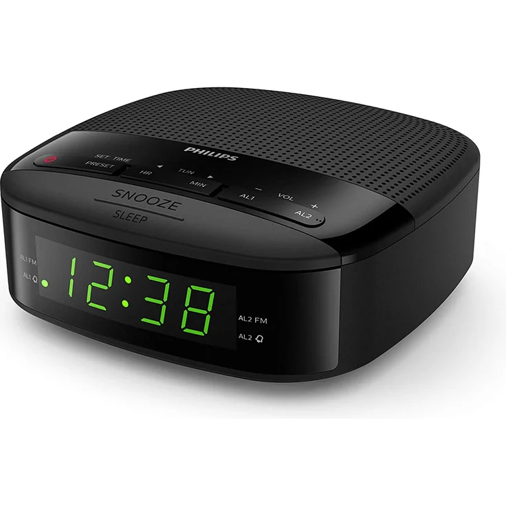 Philips R3205 Radiowecker, LED-Anzeige, schwarz – Bild 2