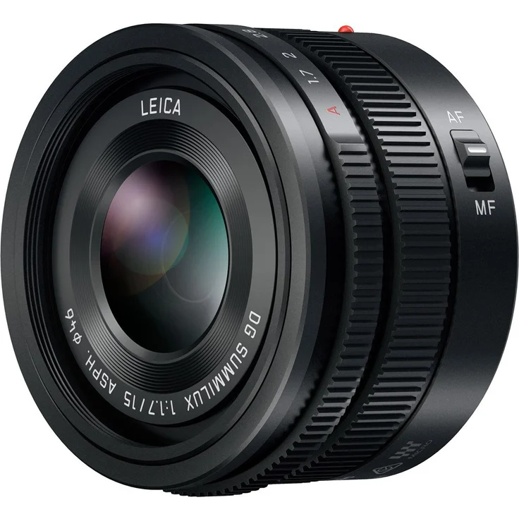 Panasonic H-X015E LEICA DG SUMMILUX 15 mm F1.7 ASPH. Objektiv (Festbrennweiten Objektiv, Bildwinkel 72°, Filtergröße 46 mm) schwarz – Bild 1