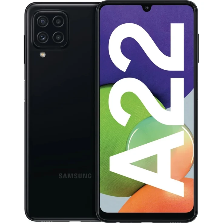 Samsung Galaxy A22 Smartphone 16,3cm Pixel (6,4 Zoll) SAMOLED-Display, 64GB interner Speicher, 4GB RAM, Dual-SIM, Android 11, Schwarz – Bild 1