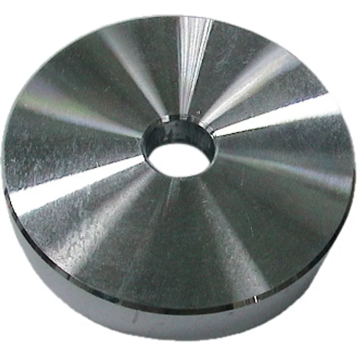 Reloop RP Puck - passend für alle Plattenspieler, zum Abspielen von 7'' Platten mit großem Mittelloch, Silber