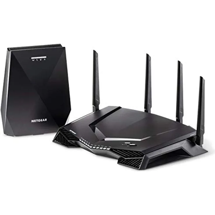 Netgear Nighthawk XRM570-100EUS Pro Gaming WLAN Router & Mesh WLAN Repeater (Mesh System AC2600 Bundle, NetDuma Gaming Software, Smart Roaming, QoS, Geo-Filtering)