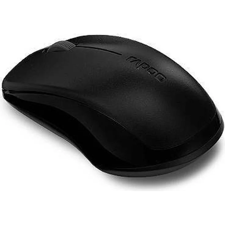Rapoo 1620 kabellose Maus, 2,4 GHz Wireless via Nano-USB-Empfänger, ergonomisch, 1000 DPI optischer Sensor, Links- und Rechtshänder, schwarz – Bild 2