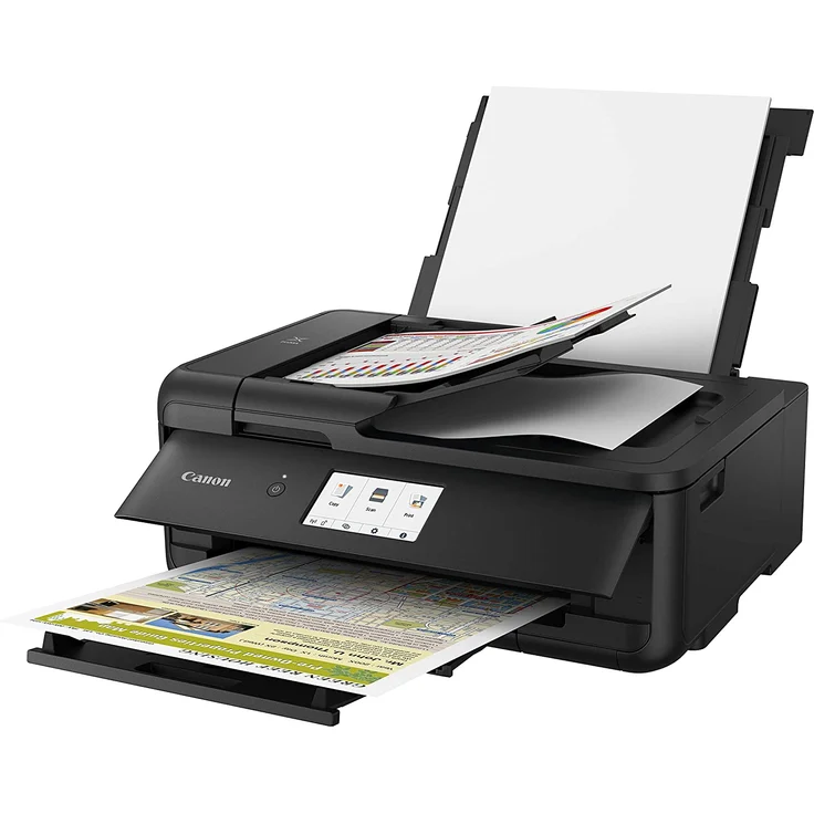 Canon PIXMA TS9550 (3-in-1) Multifunktionsdrucker - (Tintenstrahl) Farbe, Druckgeschwindigkeit: 15 s/w, 15 Farbe, Auflösung: 4800 x 1200, LAN, USB, WLAN, AirPrint, Wi-Fi Direct, Cloud Print (2988C006) – Bild 4